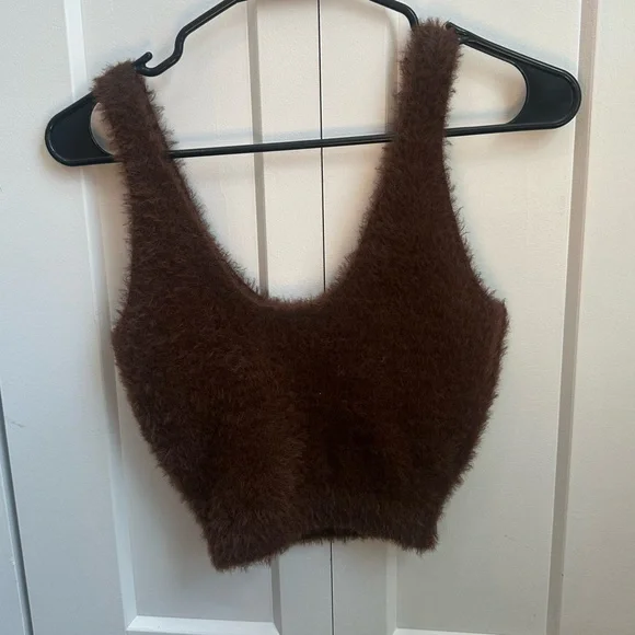 Reebok Brown Fluffy Bralette/ Crop top - Picture 8 of 9